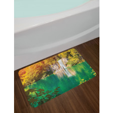 Colorful Forest and Lake Bath Mat