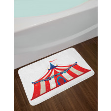 Stars Striped Circus Bath Mat