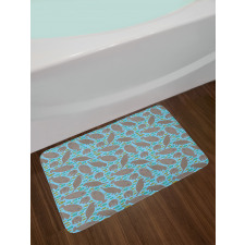 Ocean Floor Themed Design Bath Mat