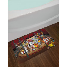 Circus Show Horses Bath Mat