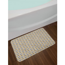 Grunge Sugar Skulls Bath Mat