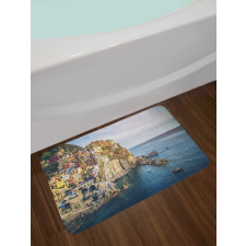 Manarola Village Panorama Bath Mat