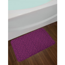 Simplistic Outline Floral Bath Mat