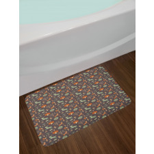 Animals Mushrooms Trees Bath Mat