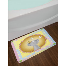 Leaves Stars Pigeons Bath Mat