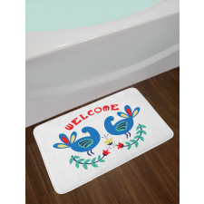 Ornamental Welcome Bath Mat