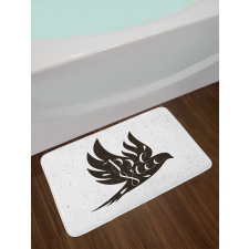 Be Free Text on Flying Bird Bath Mat