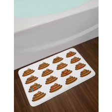 Facial Expressions Bath Mat