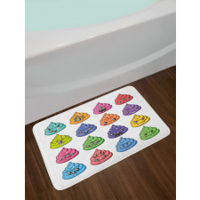 Happy Colorful Kawaii Bath Mat