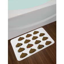 Turd Pattern Bath Mat