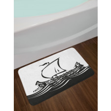 Greek Ship on Sea Bath Mat