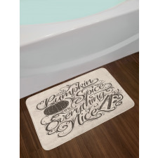 Thanksgiving Wording Bath Mat