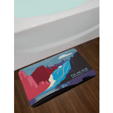 Abstract Mountains and River Bath Mat