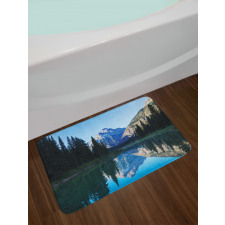 Mountain Reflection on Lake Bath Mat