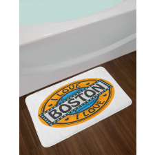 Stamp Style Retro Bath Mat