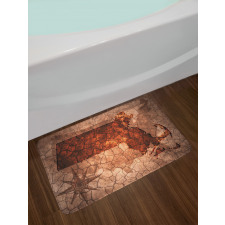 State Map USA Theme Bath Mat