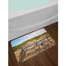 Bicycles and Fences Bath Mat