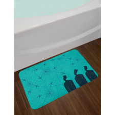 Men Look Flight Paths Bath Mat