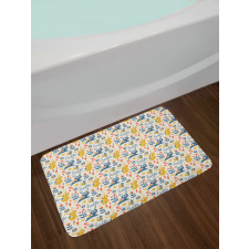 Bunny and Bee Hello Bath Mat