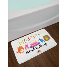 Cake Animal Friends Bath Mat