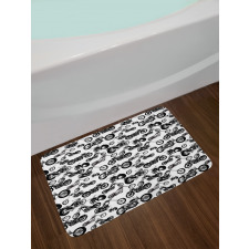 Models of Motorbike Bath Mat