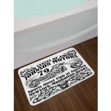 Old Racer Motorcycle Bath Mat