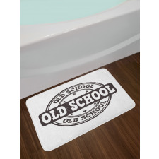 Grunge Retro Look Text Bath Mat