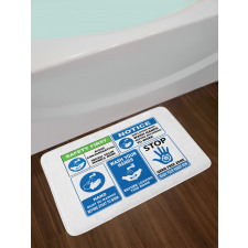 Wash Your Hands Sign Bath Mat