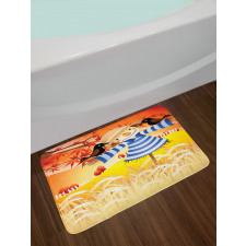 Autumn Field Birds Bath Mat