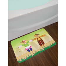 Cartoon in Garden Bath Mat