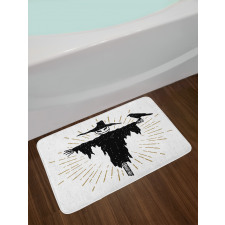 Halloween and Crow Bath Mat