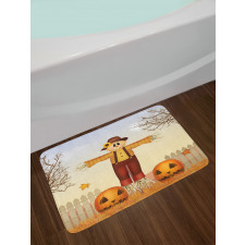 Carved Pumpkin Bath Mat