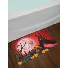 Halloween Haunted Chateau Bath Mat