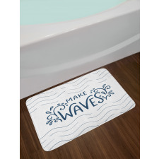 Typography with Splashes Bath Mat