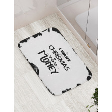 Humorous Words with Christmas Bath Mat