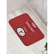 Hilarious Speed Limit Words Bath Mat