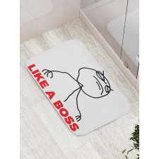 Cool Stickman and Like a Boss Bath Mat