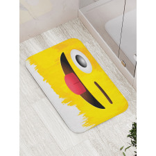 Winked Tongue Smiley Bath Mat