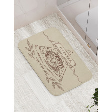 Cat Face in Pizza We Trust Bath Mat