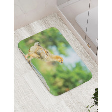 Little Baby Chicken on Log Bath Mat