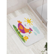 Chicken Baby Cartoon Bath Mat