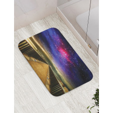 Galaxy Cosmos Bridge Bath Mat