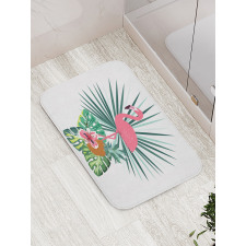 Pineapple Flamingo Botany Bath Mat