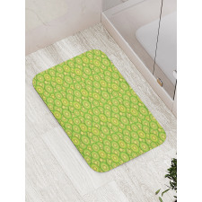 Exotic Fruit Slices Pattern Bath Mat