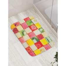 Square Slices of Fresh Food Bath Mat