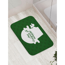 Leprechaun Hat and Clover Bath Mat