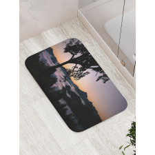 Fog Fill Valley Sunset Bath Mat