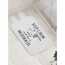 Be a Mermaid Text Tail Bath Mat