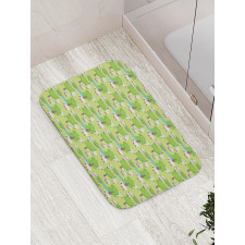 Cartoon Sheep in Forest Bath Mat