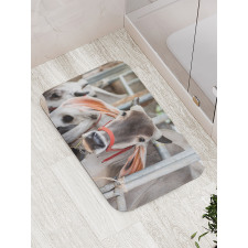 Cow Eating Grass Bath Mat